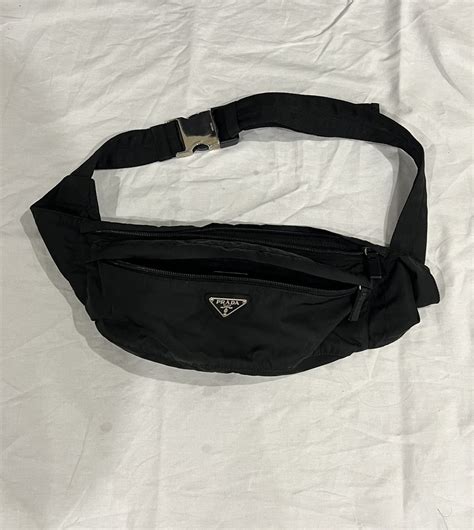 prada fanny pack silver|genuine prada waist bag.